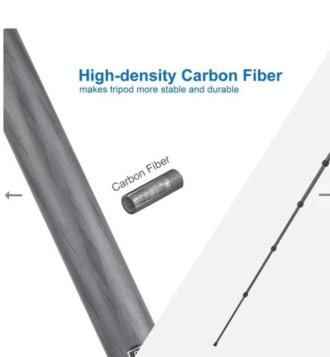 SIRUI AM-225 Camera Tripod Carbon Fiber Tripod 5-Sections Travel Lightweight - Image 4 of 4