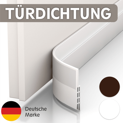 Funalix Zugluftstopper Tür 96cm Weiß - Doppeldichtung Gegen Kälte, Lärm & Insekten