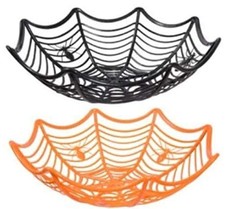 Halloween Plastic Spider Web Bowl - One