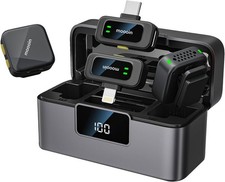 NEW Wireless Microphone, Collar Clip/Magnet, Noise Reduction, Plug-and-Play BT