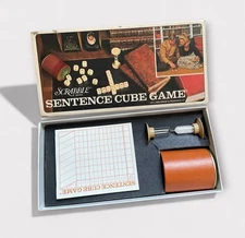 Vintage 1971 Scrabble Sentence Cube Game - Selchow & Righter, Rare - Read! 