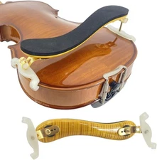 Flame Maple Violin Shoulder Rest 4/4 Full Size 3/4 Size Adjustable Height Wid