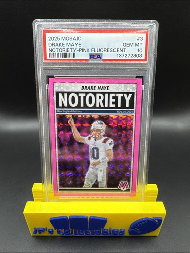 2025 Drake Maye [Mosaic Pink Fluorescent] #3
