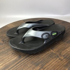 OOFOS Sandals Shoes Mens Size 11 Black OOriginal Sport Thong Recovery Comfort