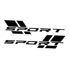 Car Sport Letter Logo Decal, Reflective Vinyl Decal Sticker for Car 2PCS Black