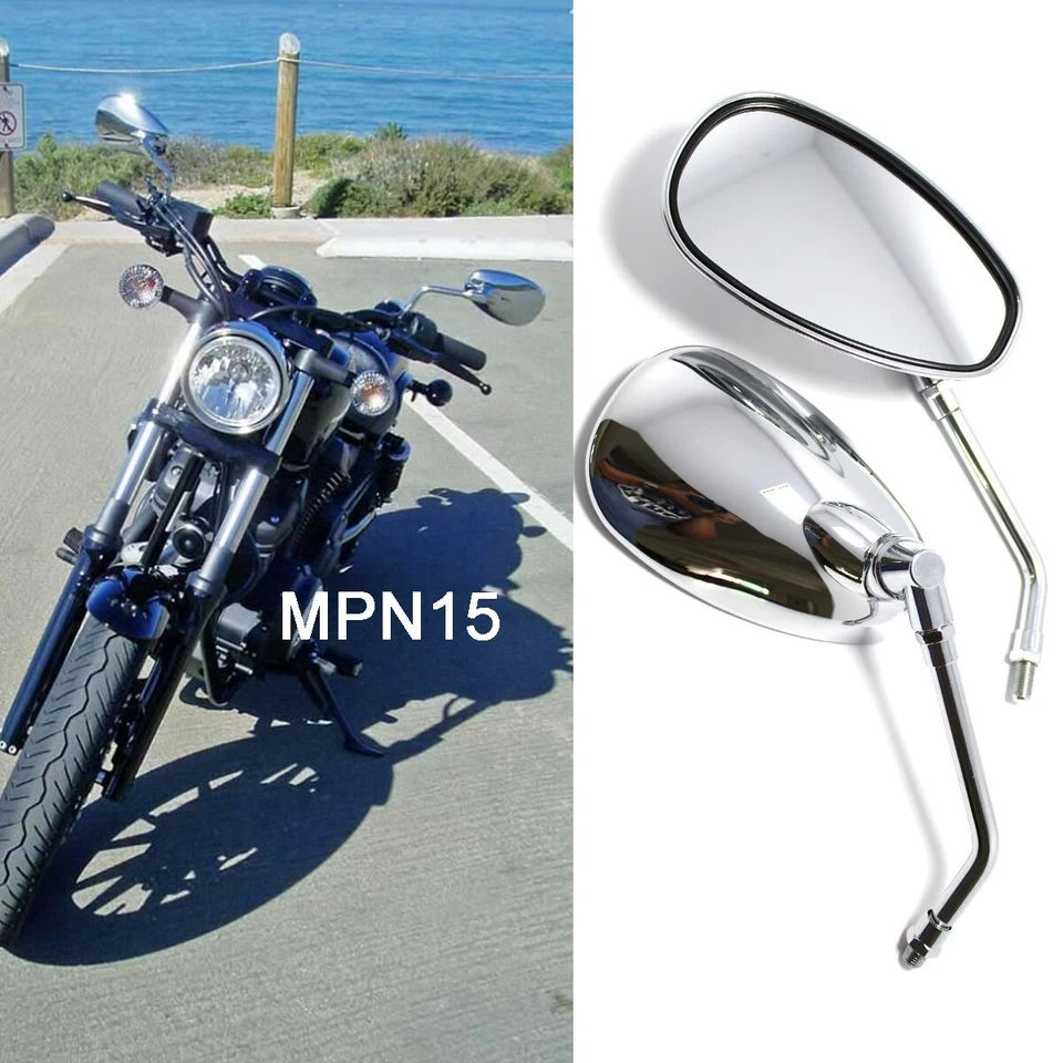 Espejos retrovisores cromados para moto Yamaha Venture Royal Star XVZ 1300 Foto 3 de 4