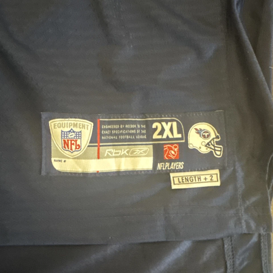 Tennessee Titans Jersey 2XL Vince Young Mens Reebok Blue Vintage  - Image 3 of 4