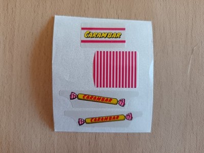 VINTAGE NOREV 1/43: CARAMBAR STICKER BOARD FOR FORD FIESTA JET CAR