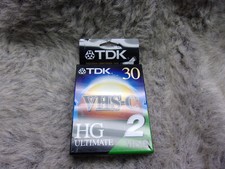 TDK 30 VHS-C HG Ultimate 2 Pack VHSC Camcorder Cassette Tapes NEW
