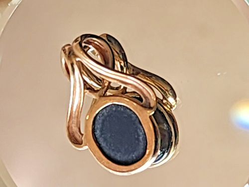 ๐ 14k solid yellow Gold & Fire Opal Pendant - 2.6 grams - Picture 12 of 13