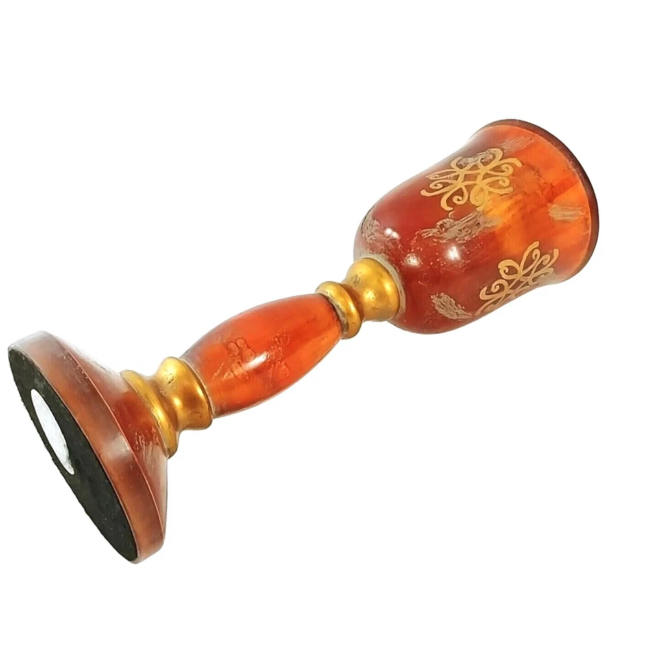 Candelabro Transparente Ámbar Tallo Mesa Decoración 16" Alto Máximo por Diseño Foto 4 de 4