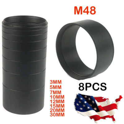 8PCS M48 Focal Length Extension Tube Kits for Astronomical Telescope T Ring
