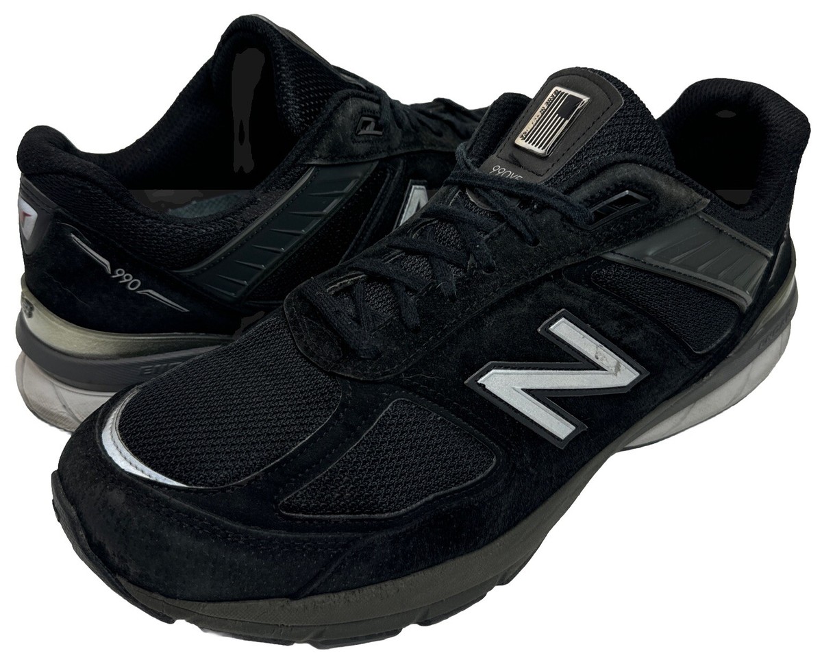 New Balance 990v5 Mens 11.5 4E Extra Wide Black Gray Running
