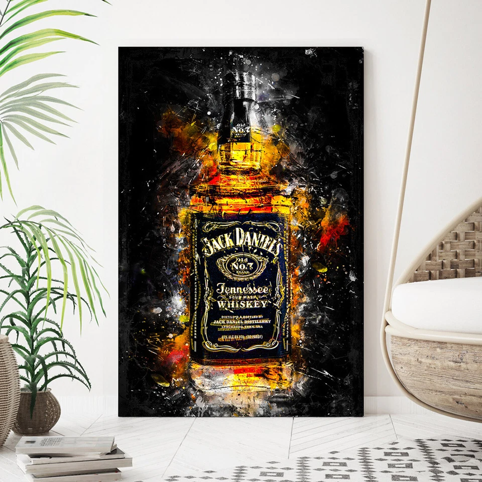 ACRYLGLAS BILD WANDBILD JACK DANIELS ABSTRAKT KUNSTDRUCK DEKO BILDER POSTER BAR - Bild 2 von 4
