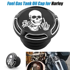Skull Fuel Gas Cap Oil Tank Cover For Harley Dyna Softail Sportster XL 883 1200