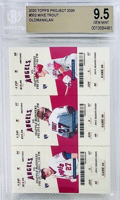 Topps Project 2020 Mike Trout Oldmanalan #302 Limited PR BGS 9.5   Gem Beauty!