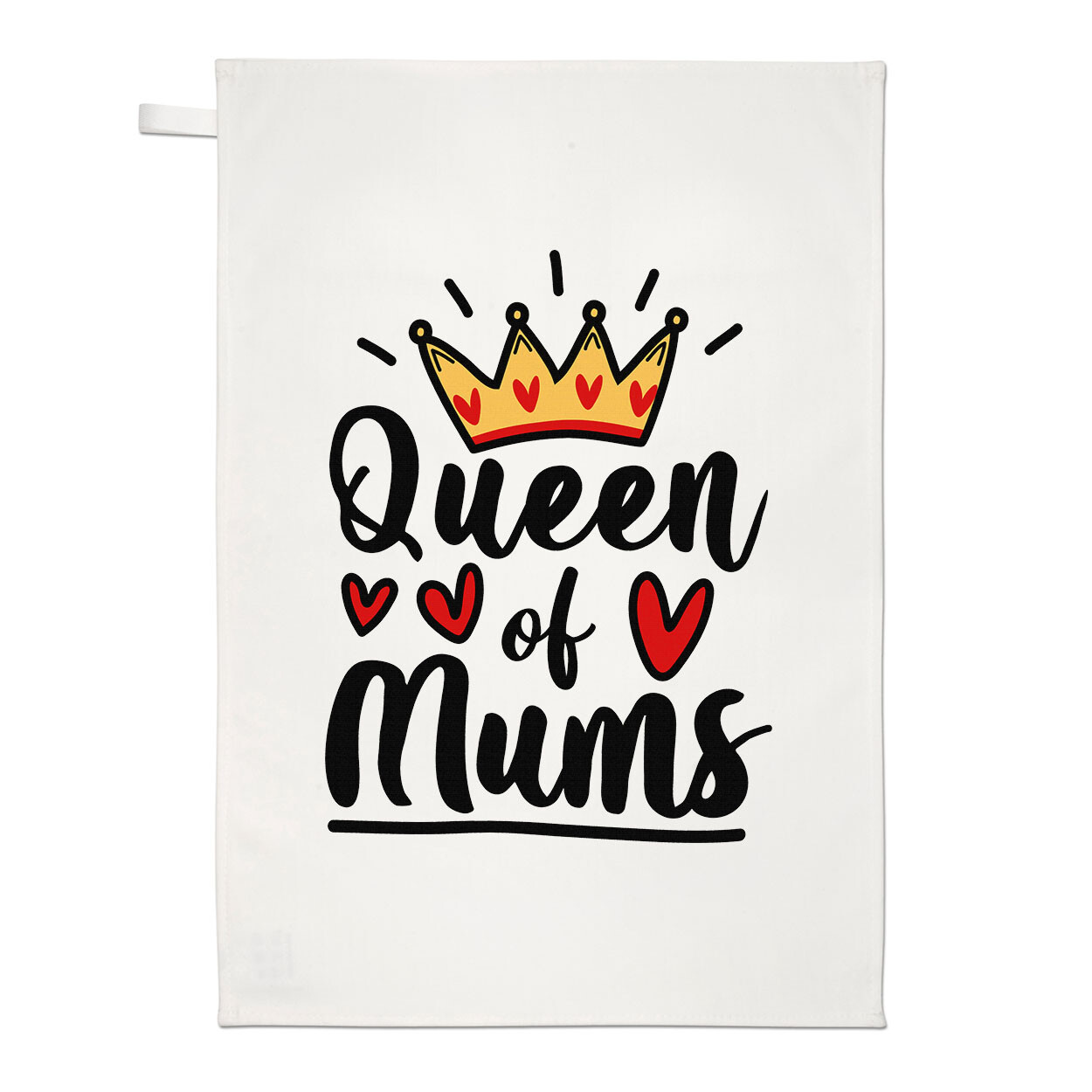 Queen Of Mums Tea Towel Mum Mother's Day World's Best Awesome Love Gift