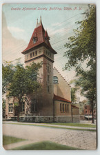 Postcard Vintage 1907 Oneida Historical Society Building in Utica, NY.
