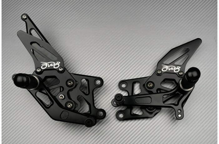 Commandes reculées pour CBR 600 RR PC40E 2021-2022 en alu argent réglable - 2