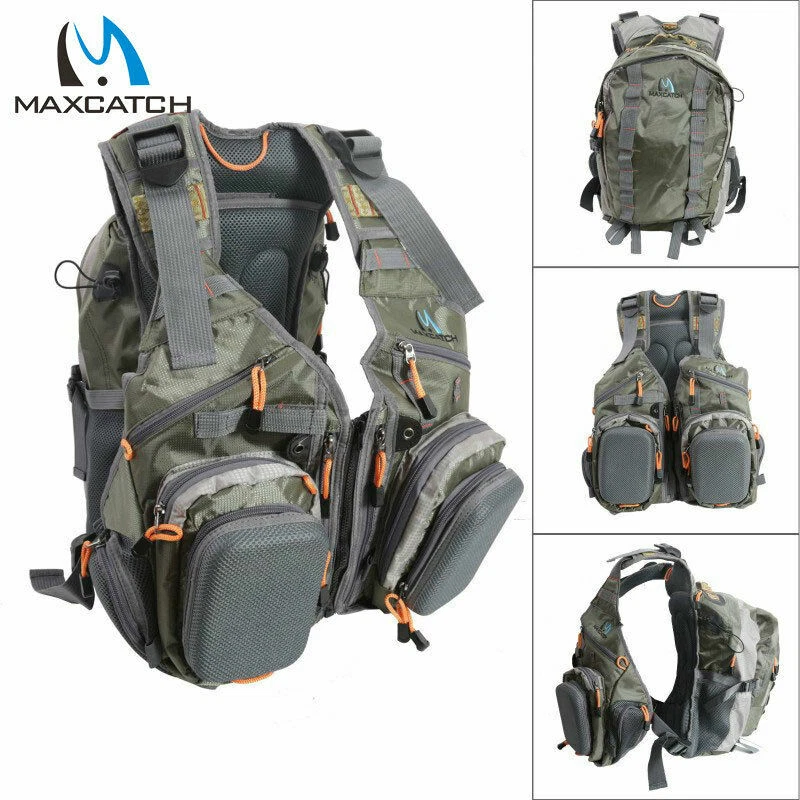 MAXIMUMCATCH Pack de Gilet de pêche à la Mouche (Gilet de