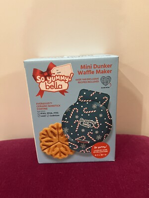 Bella So Yummy! Mini Dunker Waffle Maker- Holiday Edition - Snowflake