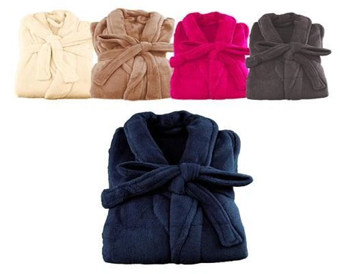 Bademantel Saunamantel Microfaser Damen Herren Morgenmantel S M L XL XXL 3XL - Bild 1 von 1