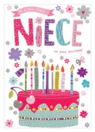 niece birthday card birthday cake by card essentials free p p ebay