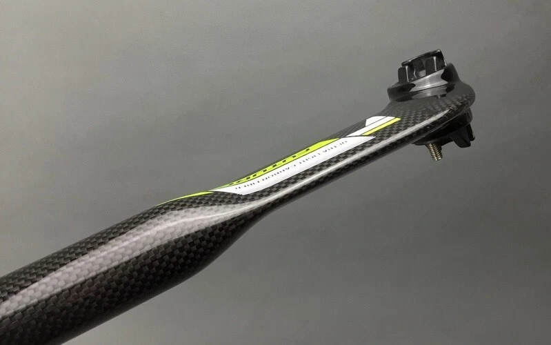 Tija de sillín de bicicleta de carbono completa Tija de sillín Hoja Barrido trasero 25° Bicicleta de carretera MTB Foto 4 de 4