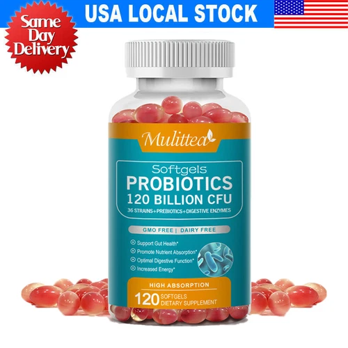 Probiotics Digestive Enzymes 120 Billion CFU Potency Immune Health 120 Capsules