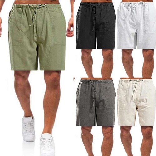 mens drawstring cotton shorts