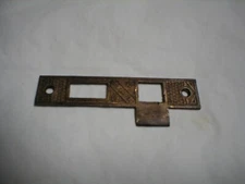 Antique Victorian Decorative Large Solid Brass Striker Plate