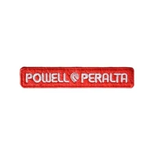 Powell Peralta Skateboard Patch Red Strip Embroidered Iron /Sew On
