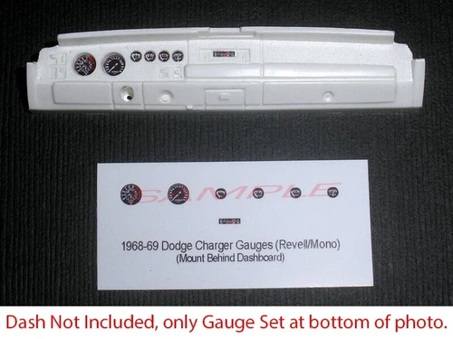 1968 1969 DODGE CHARGER and DAYTONA GAUGE FACES for 1/25 REVELL kits—PLS READ
