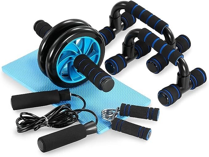 TOMSHOO Fitness Workout Set - Entrenamiento Da Casa Abdominales Cuerda Flexiones