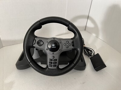 Logitech Driving Force Feedback Wireless Racing Wheel -PS2/PS3/PC-Untested
