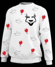 Stephen Kings IT Crewneck Sweatshirt Sizes S M L XL XXL NEW Pennywise Halloween