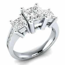 1.78CT Multi Princess White Stone CZ Engagement Ring For Women In 935 Silver