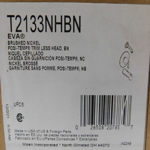 NEU Moen T2133NHBN EVA Einhand Gebürstetes Nickel Badewanne/Dusche Verkleidung Kit - Bild 4 von 4