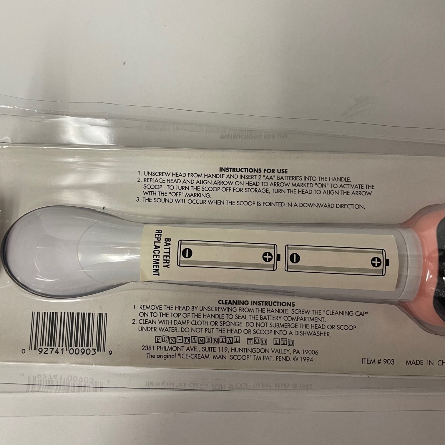 Talking Ice Cream Man Scoop Vintage 1994 Battery Operated New Scarce eBay