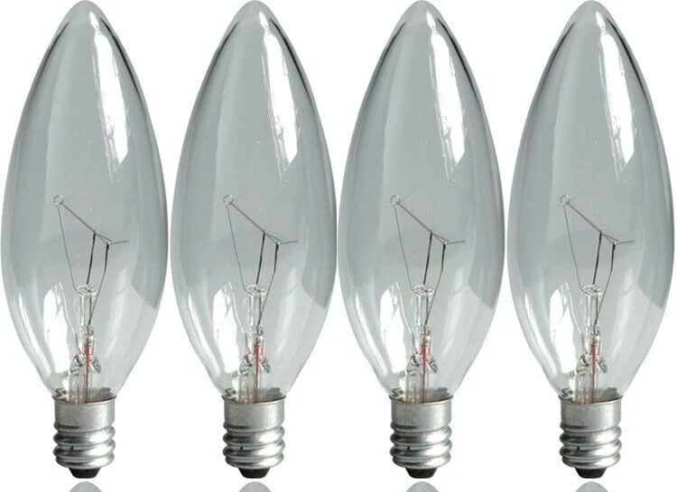 8 GE 60w Decorative B Type Multi Use Candelabra Base 540 Lumen Crystal Clear 8PK - Image 3 of 4