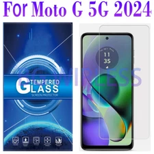 For Motorola Moto G 5G 2024 Clear Tempered Glass Screen Protector Case Friendly
