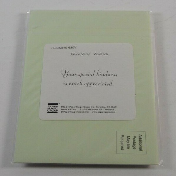 Lavender color Thank you card Paper Magic Group 6" x 4.5"