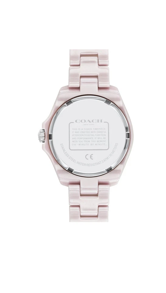 Brand New Coach Preston Women's Pink Dial 32mm Ceramic Watch 14503806 - image 3 of 4