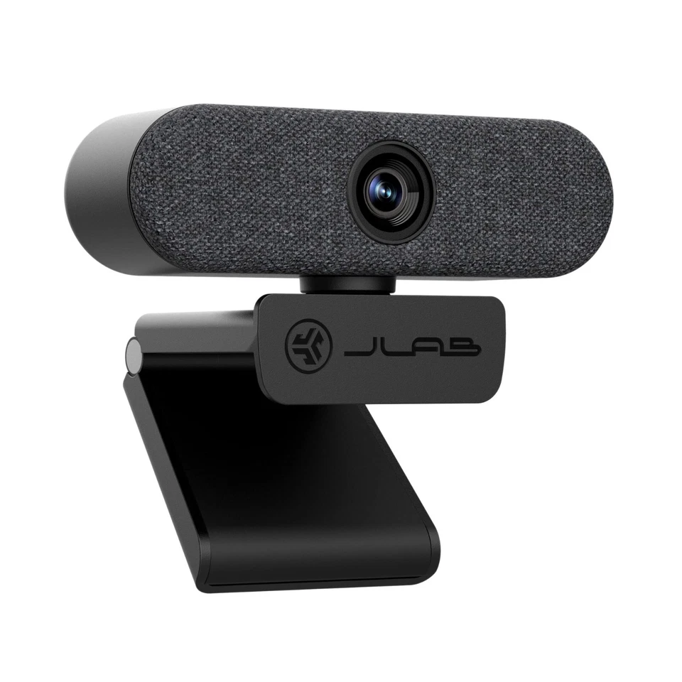 JLab Epic HD Webcam, Black, 2k/1080p/30 FPS, 5 Megapixels, Omni Directional Mic