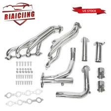 for 2007-2014 Chevy GMC 4.8/5.3/6.0L Stainless Steel Long Tube Headers w/ Y Pipe