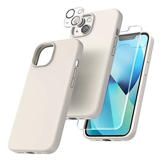 5 in 1 for iPhone 13 Case, with 2 Pack Screen Protector + 2 Pack Camera Lens