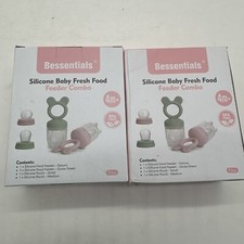 Lot of 2 Bessentials Baby Fresh Fruit Food Feeder - 2 Pack Silicone Baby Mesh