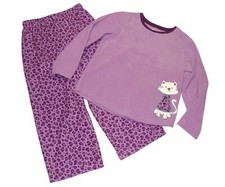 Carter's Super Comfy Line Girl's Purple Fleece Pajama Set, Size 4