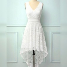 Asymmetrical High Low Lace Wedding Dress NWOT