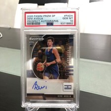 2020 Deni Avdija Panini Prizim Prospect Auto PSA 10 GEM MINT Rookie RC Card POP1